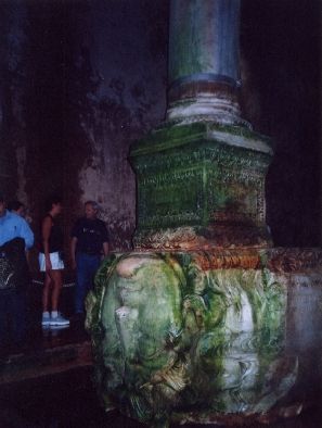 upside-down Medusa head
